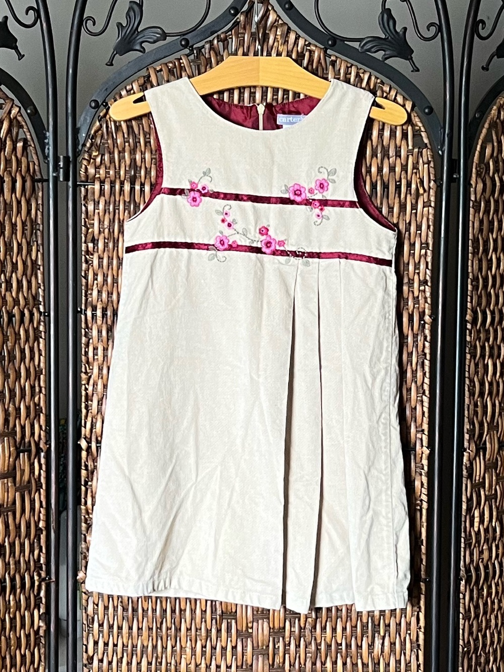 6X Carter’s Cotton Velvet Dress